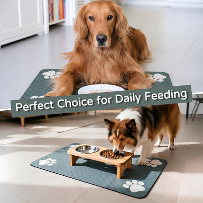 Pet Feeding Mat, Absorbent Dog Mat for Food and Water Bowl